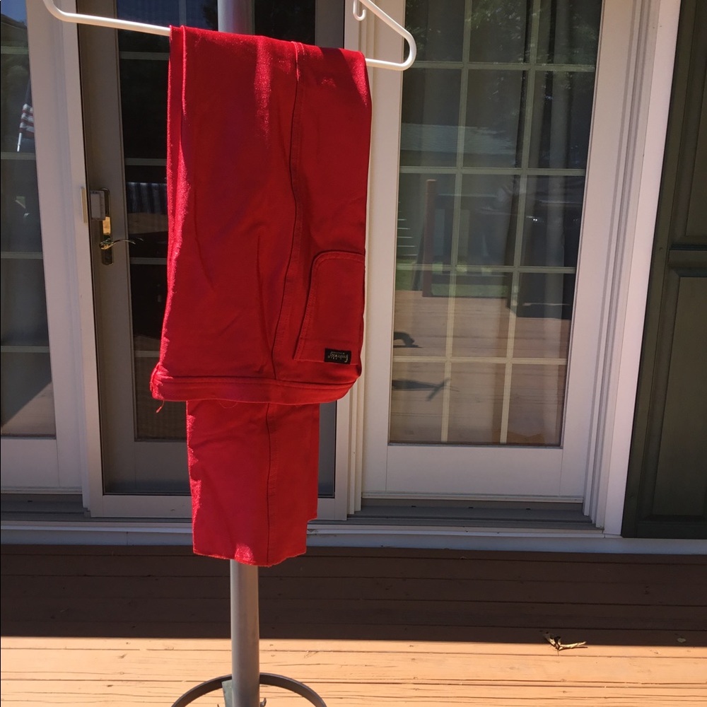 Red disco pants by Frederick’s of Hollywood.